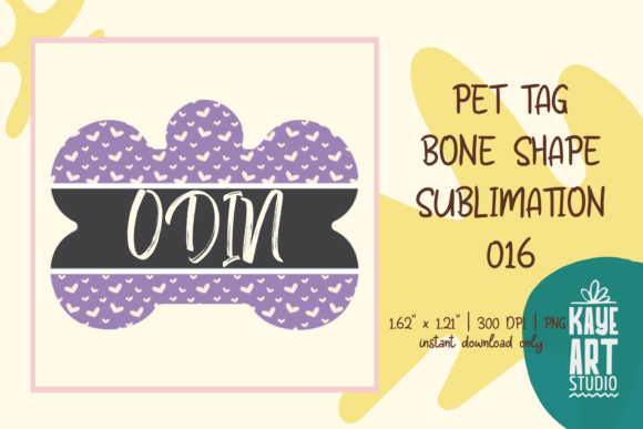 Bone Shape Dog Tag Sublimation PNG 016 Review