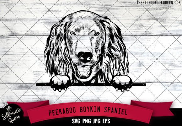 Boykin Spaniel Peekaboo Dog Face