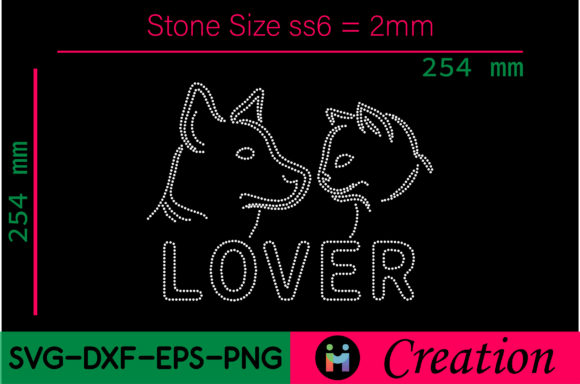 Dog and Cat Lover Rhinestone Design
