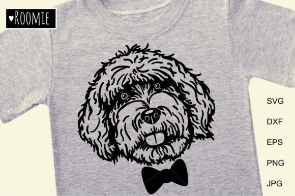 Labradoodle Boy Dog with Bow: A Designer’s Take